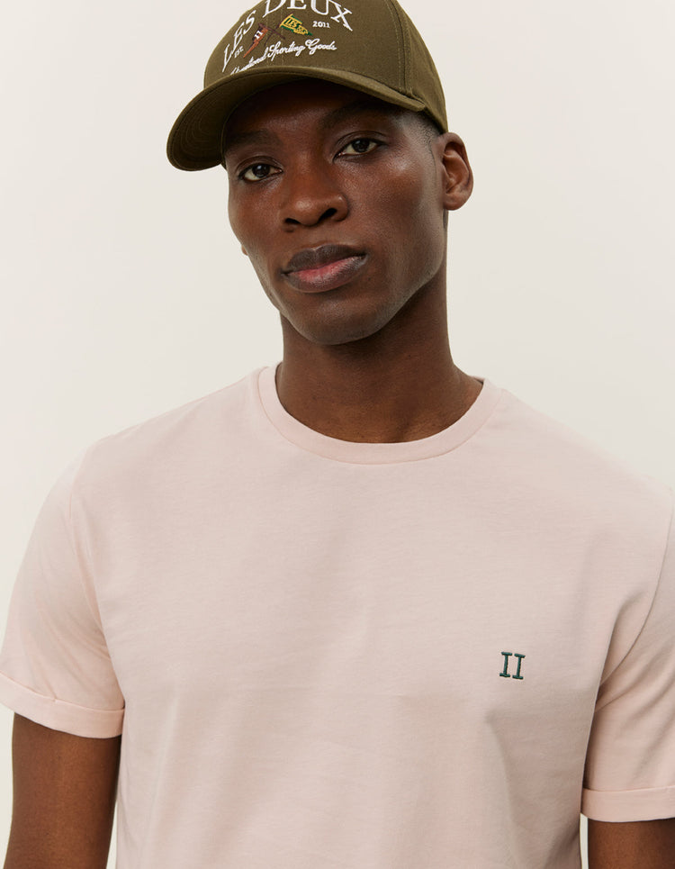 Les deux norregaard contrast t-shirt peach whip