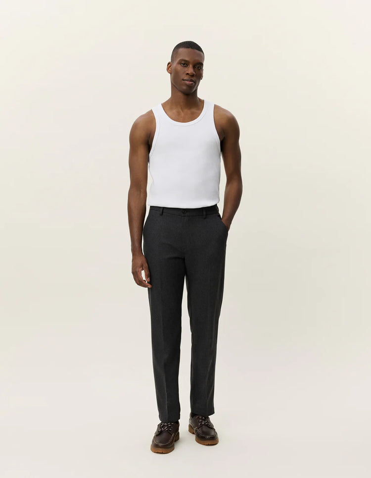 Les deux como reg wool suit pants asphalt