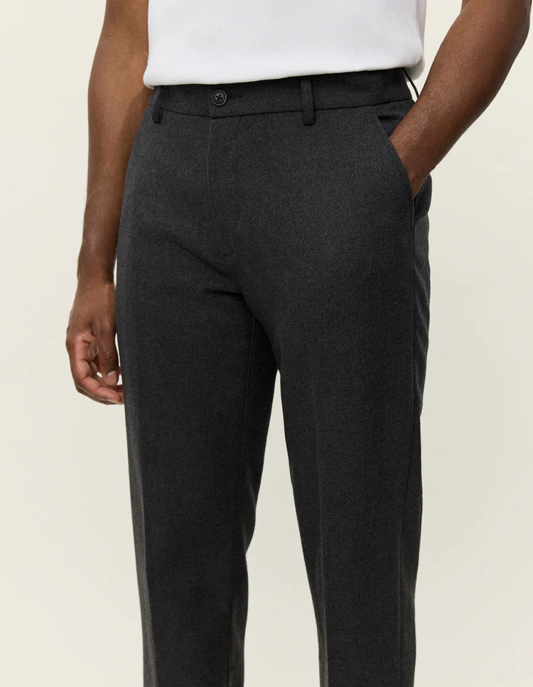 Les deux como reg wool suit pants asphalt