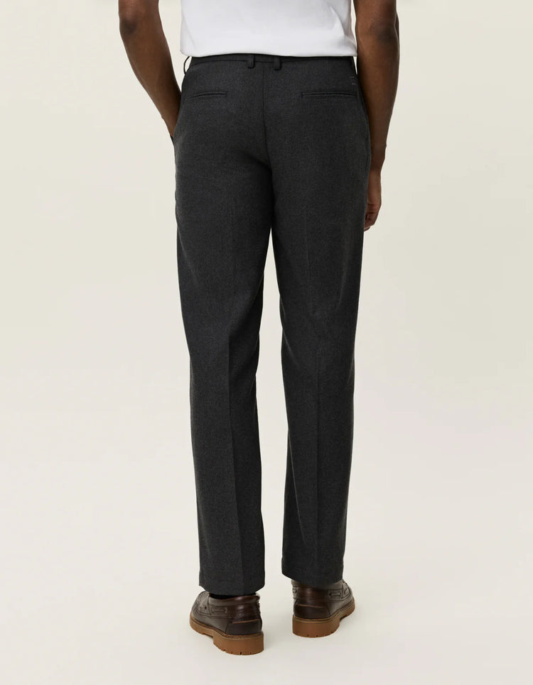 Les deux como reg wool suit pants asphalt