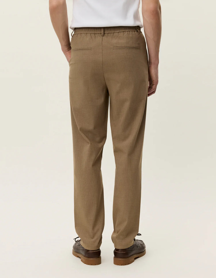 Les deux como tapered textured pants caribou brown
