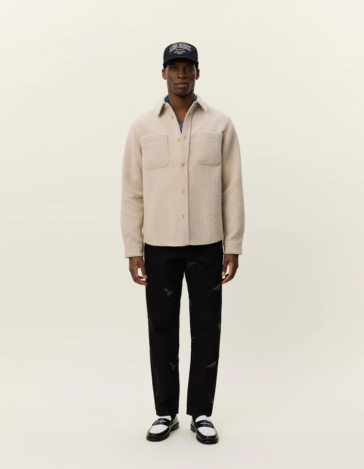 Les deux lennon bouclé overshirt ivory