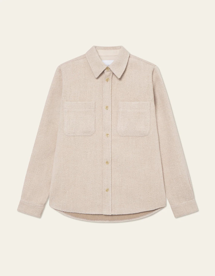 Les deux lennon bouclé overshirt ivory