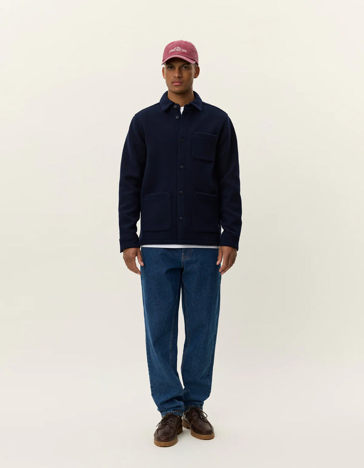 Les deux jason solid wool overshirt