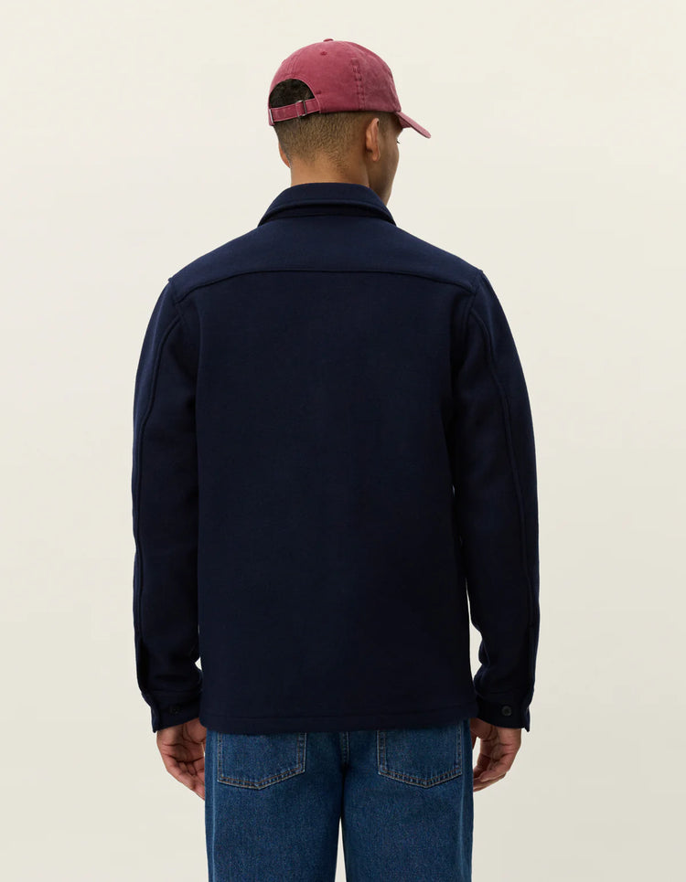 Les deux jason solid wool overshirt