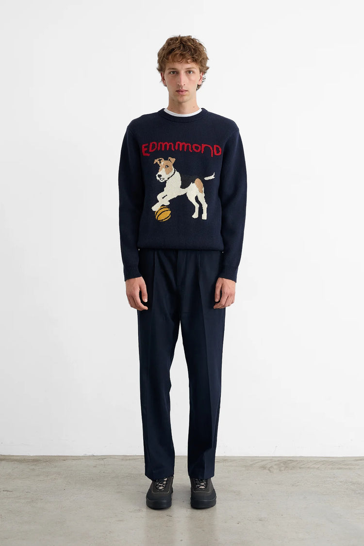 Edmmond finot sweater plain navy