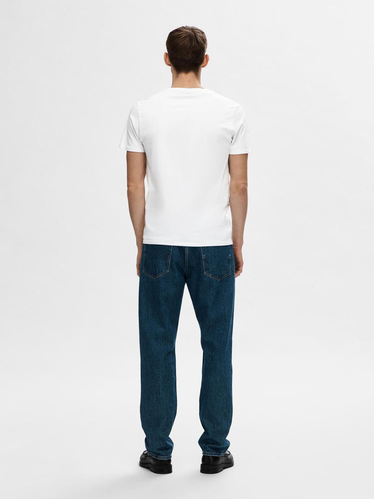 Selectedhomme slhnewpima ss o-neck tee bright white