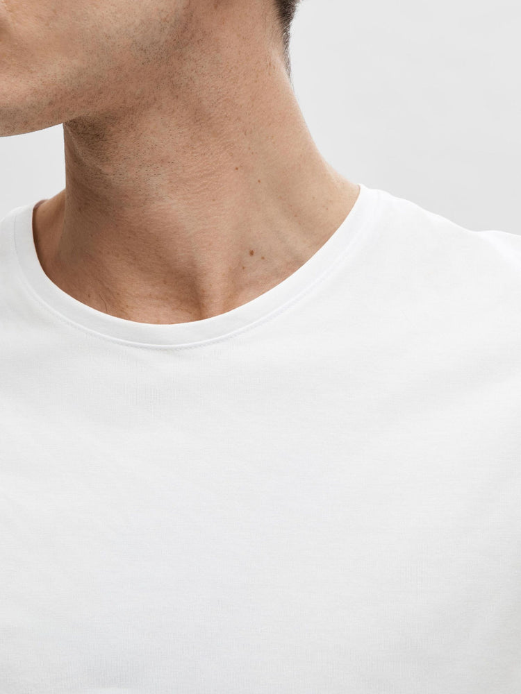 Selectedhomme slhnewpima ss o-neck tee bright white