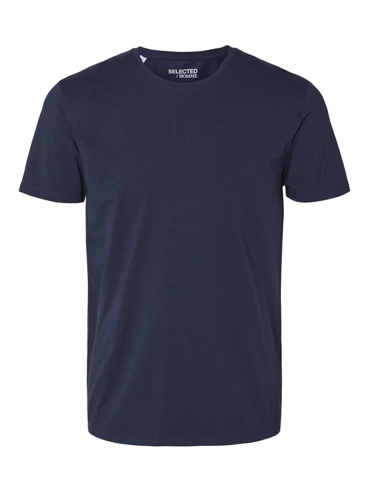 Selectedhomme slhnewpima ss o-neck tee navy blazer
