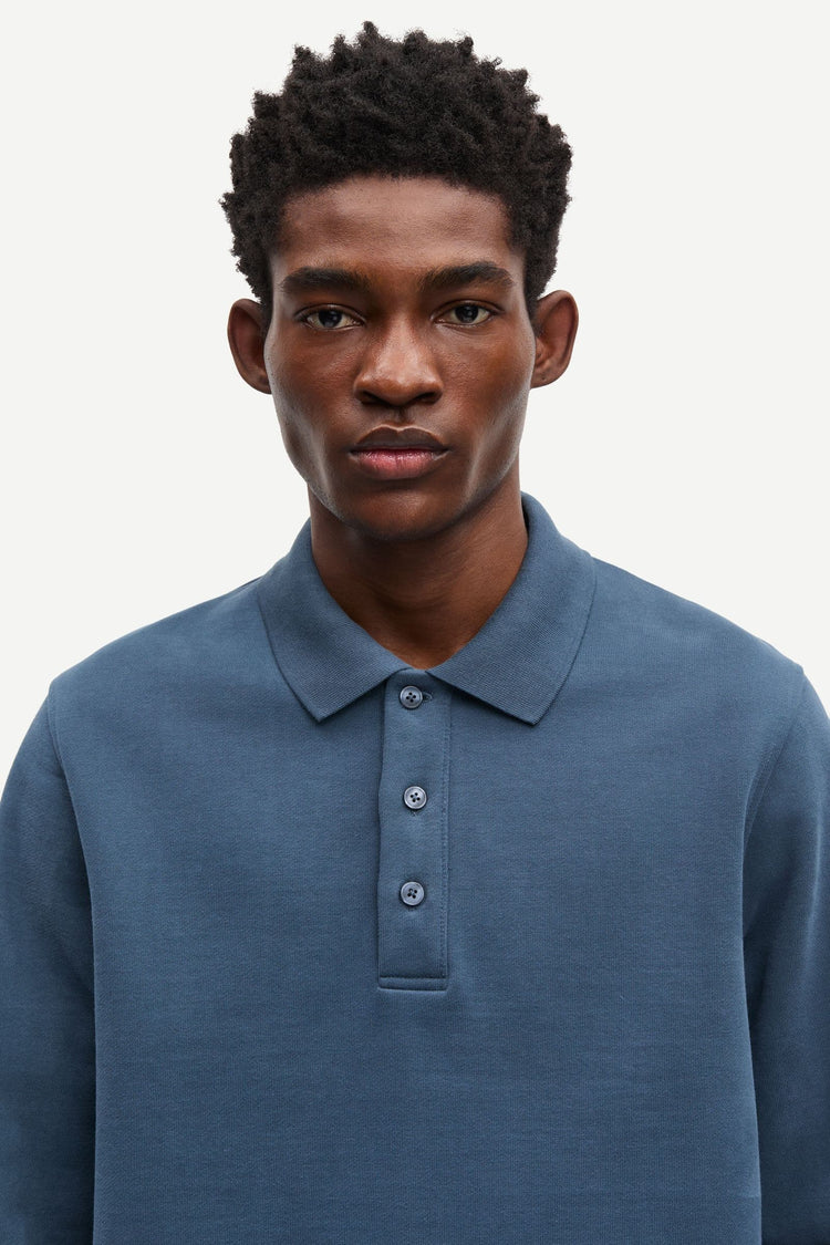 Samsoe samsoe sadanny polo sweatshirt 15741 midnight navy