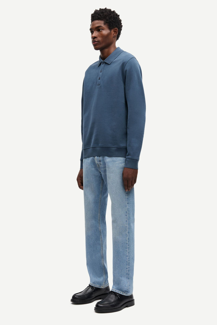 Samsoe samsoe sadanny polo sweatshirt 15741 midnight navy