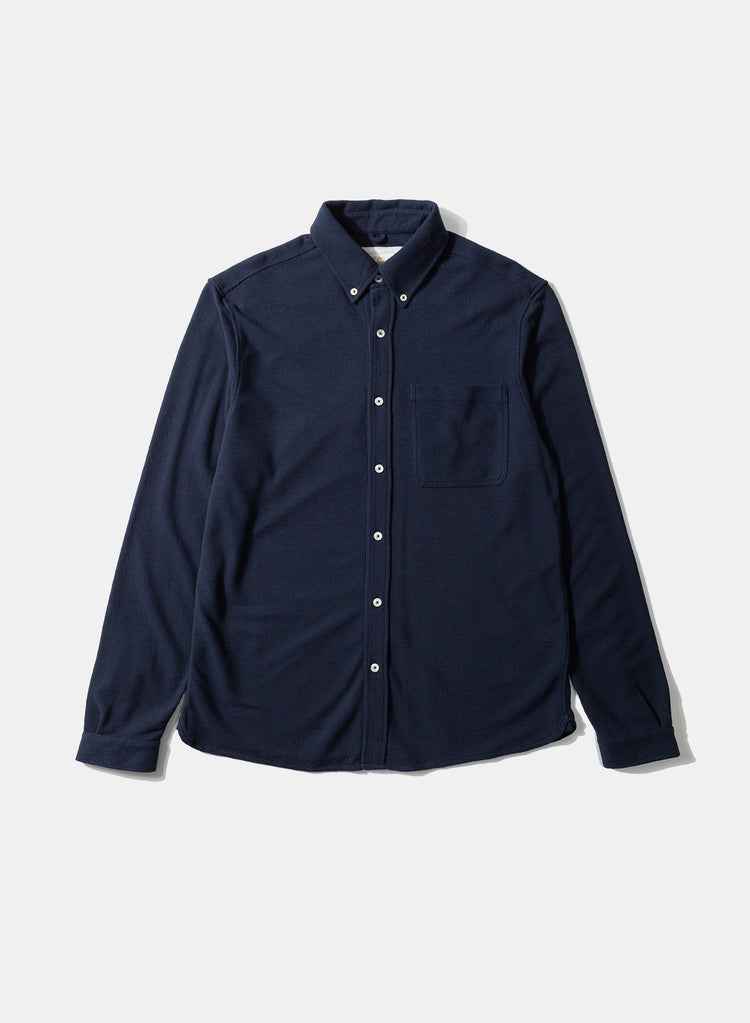 Edmmond crisp shirt plain navy