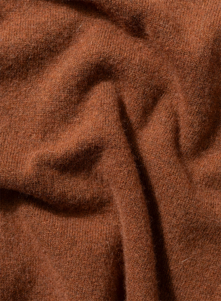Edmmond wool polo plain chocolate