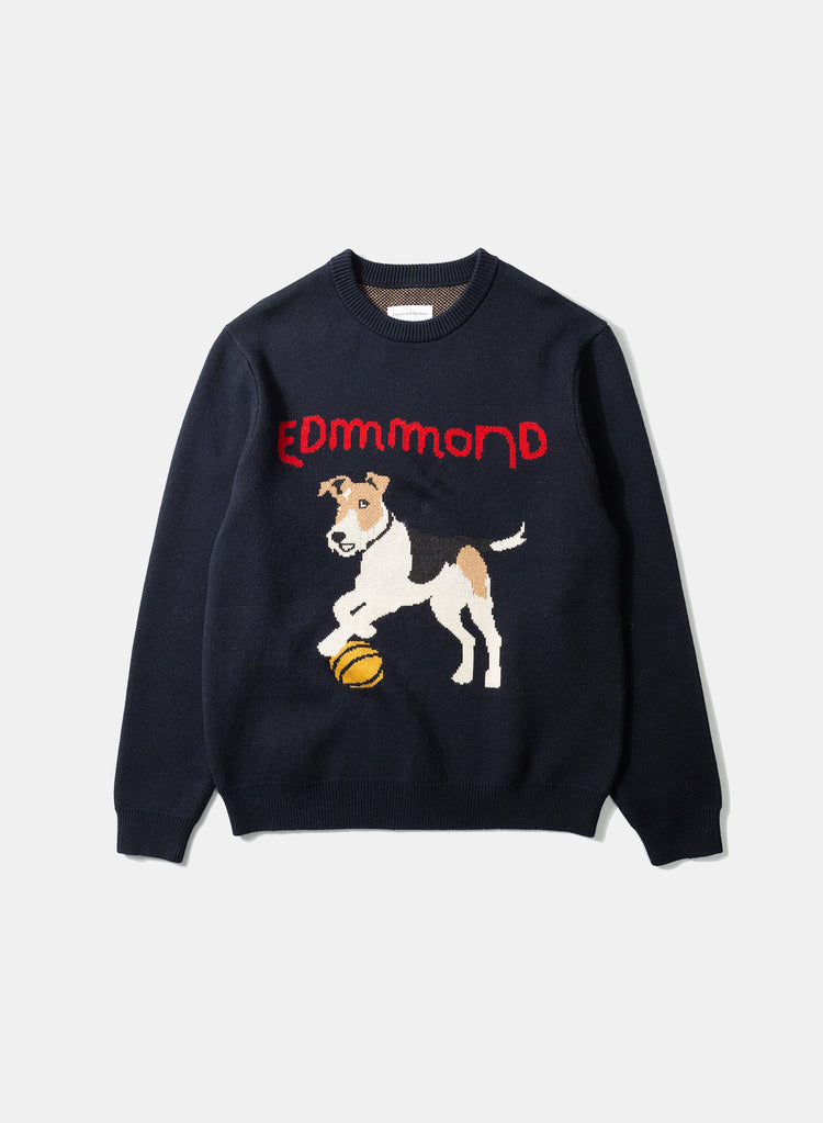 Edmmond finot sweater plain navy