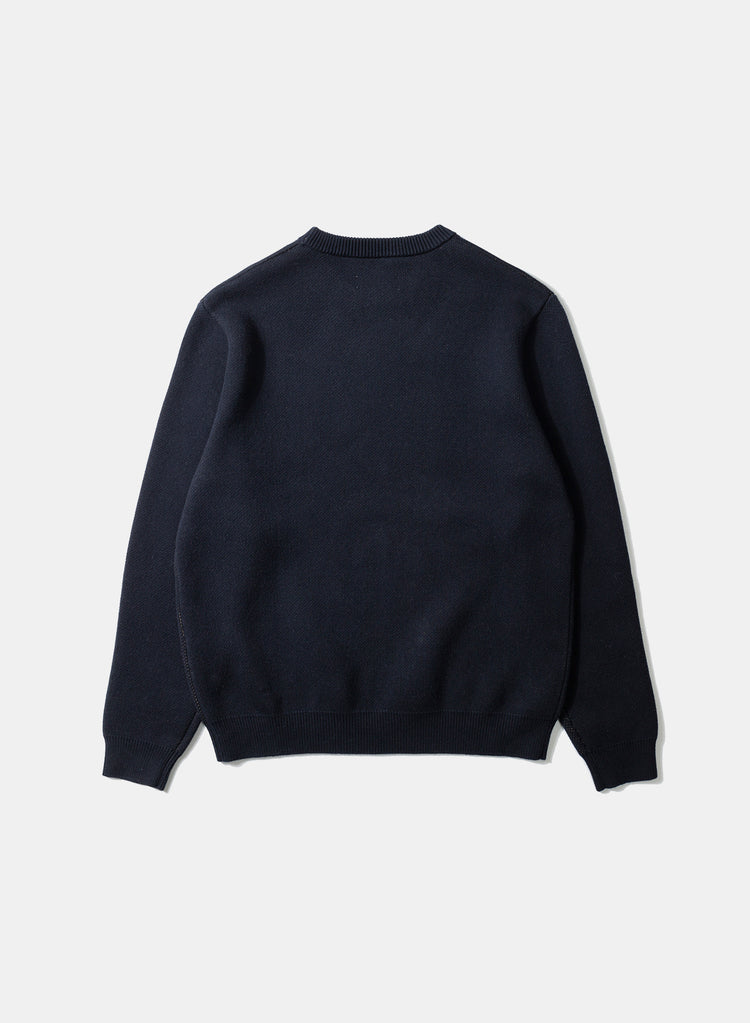 Edmmond finot sweater plain navy