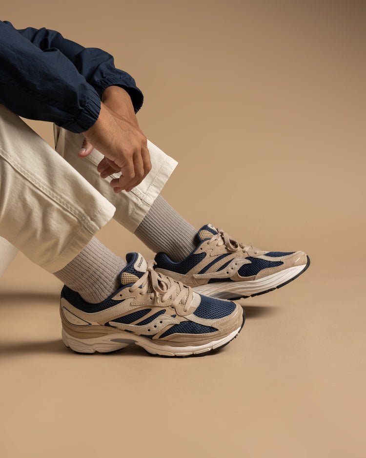 Saucony progrid omni 9 beige blue (web only)