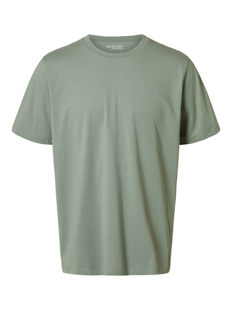 Selectedhomme slhaspen tee iceberg green