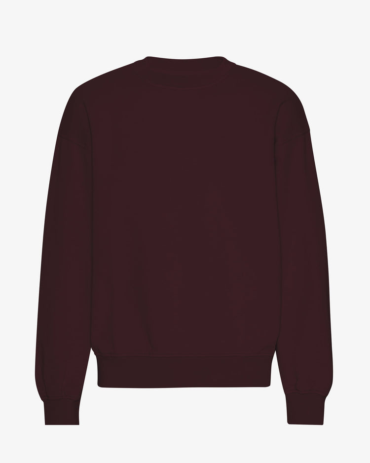 Colorful standard organic oversized crew sweat cs1012 oxblood red