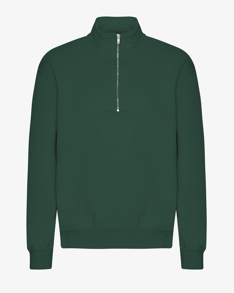 Colorful standard organic quarter zip sweat cs1014 emerald green