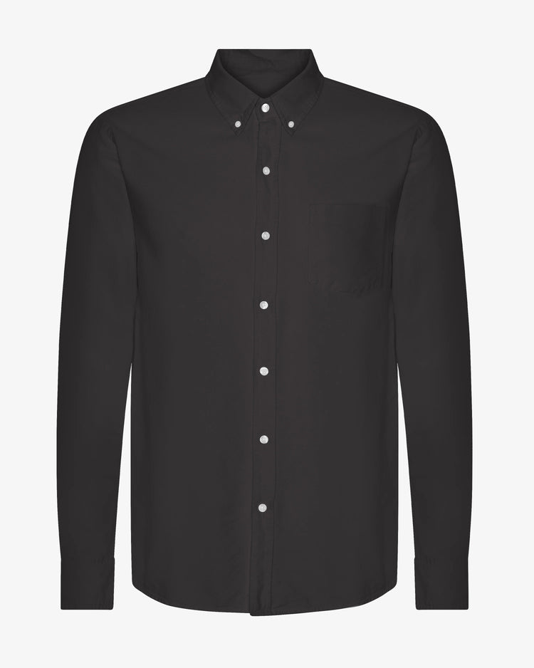Colorful standard organic button down shirt cs4002 lava grey