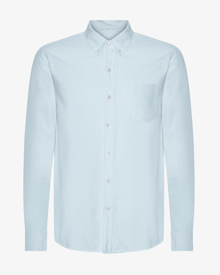 Colorful standard organic button down shirt cs4002 polar blue