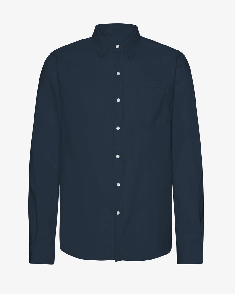 Colorful standard flannel shirt navy blue