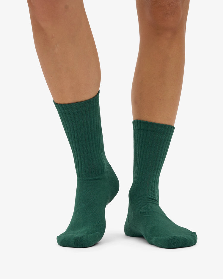 Colorful standard organic active socks emerald green