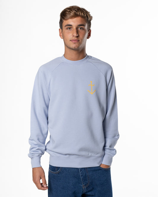 La paz cunha sweater heather yellow logo
