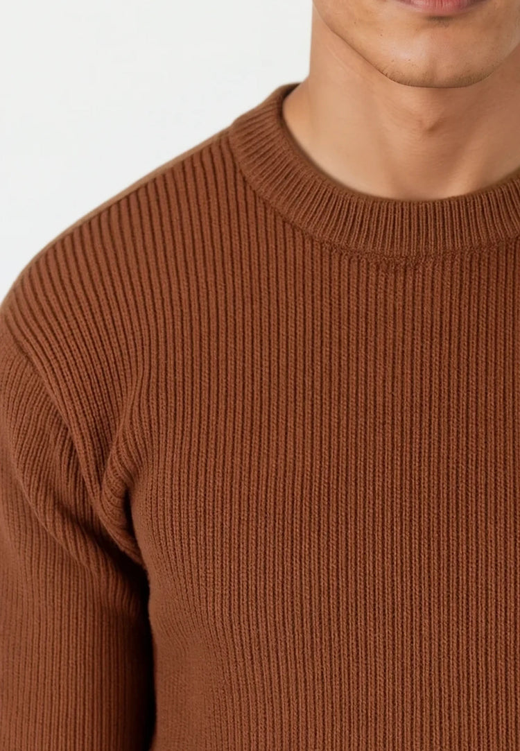 Ciszere eddie knitted sweater burned orange