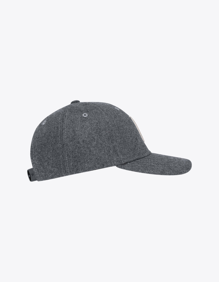 Les deux encore wool baseball cap charcoal melange ivory