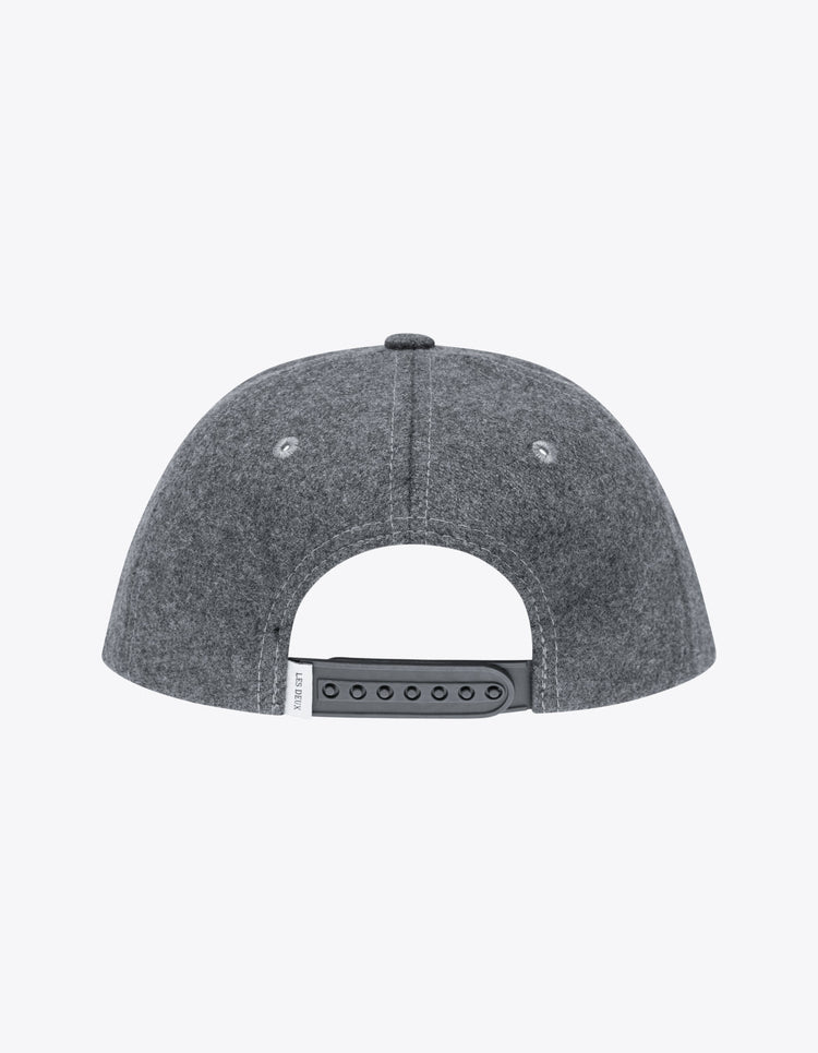 Les deux encore wool baseball cap charcoal melange ivory