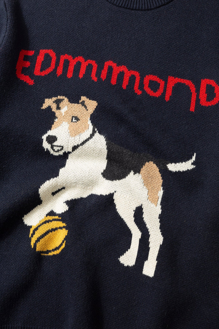 Edmmond finot sweater plain navy
