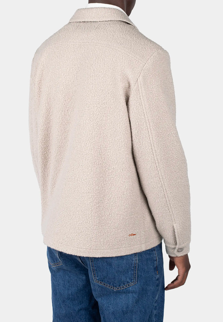 Ciszere fred boucle overshirt moonlight beige