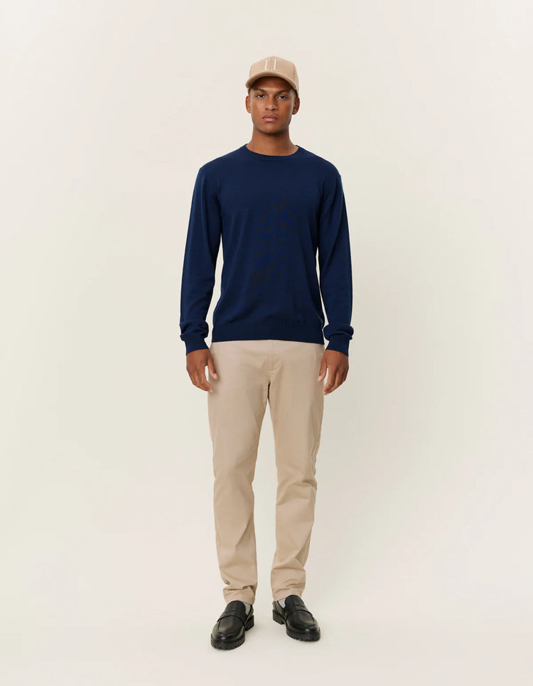 Les deux greyson merino knit dark navy