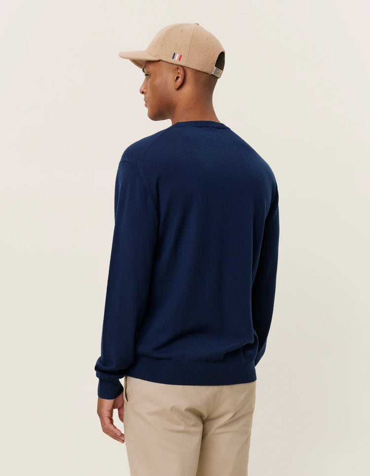 Les deux greyson merino knit dark navy