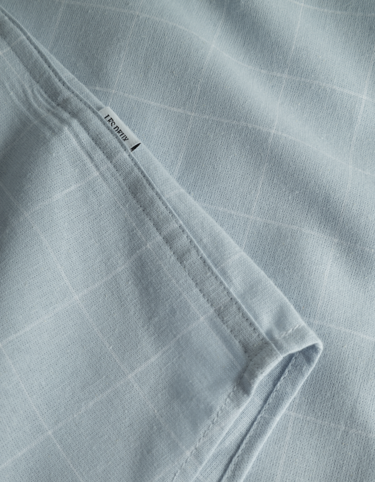 Les deux kent check shirt summer sky white