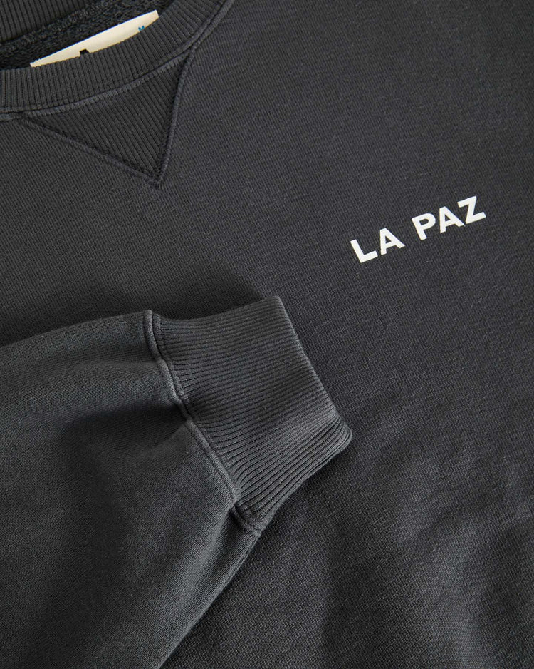 La paz xavier print sweatshirt black sand circle