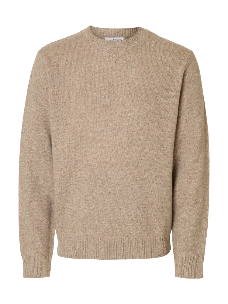 Selectedhomme slhneil knit neps oatmeal