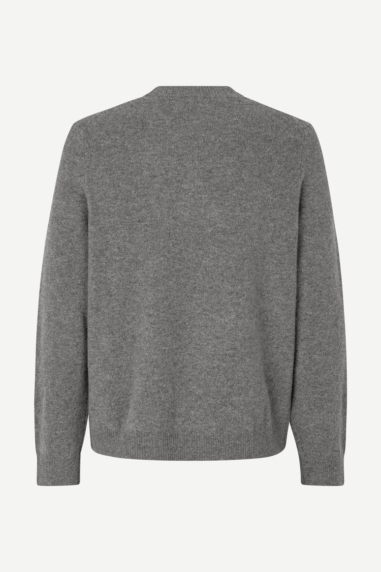 Samsoe samsoe isak knit sweater 15010 dark grey mel.