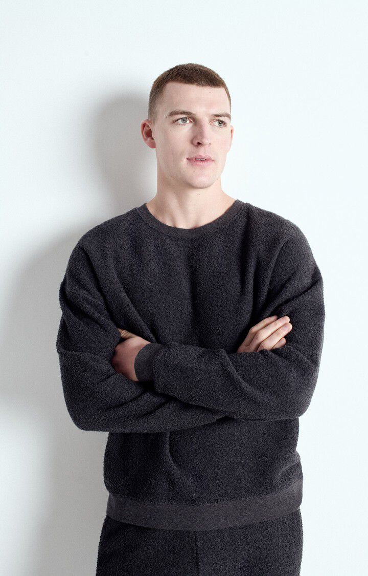 American vintage bobypark sweat mboby03a charcoal melange