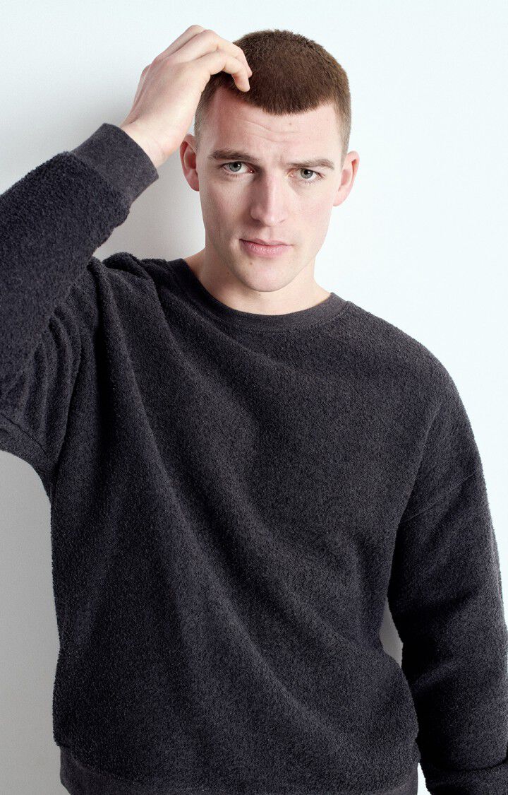 American vintage bobypark sweat mboby03a charcoal melange