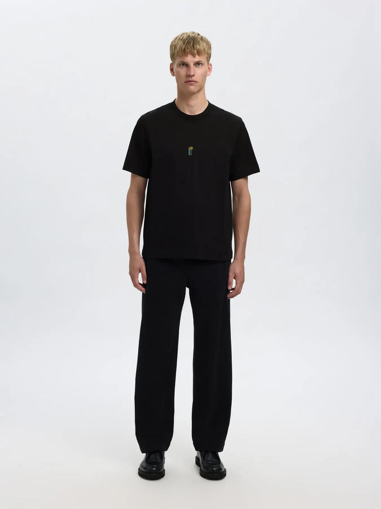 Selectedhomme slhpete license ss o-neck tee black computers