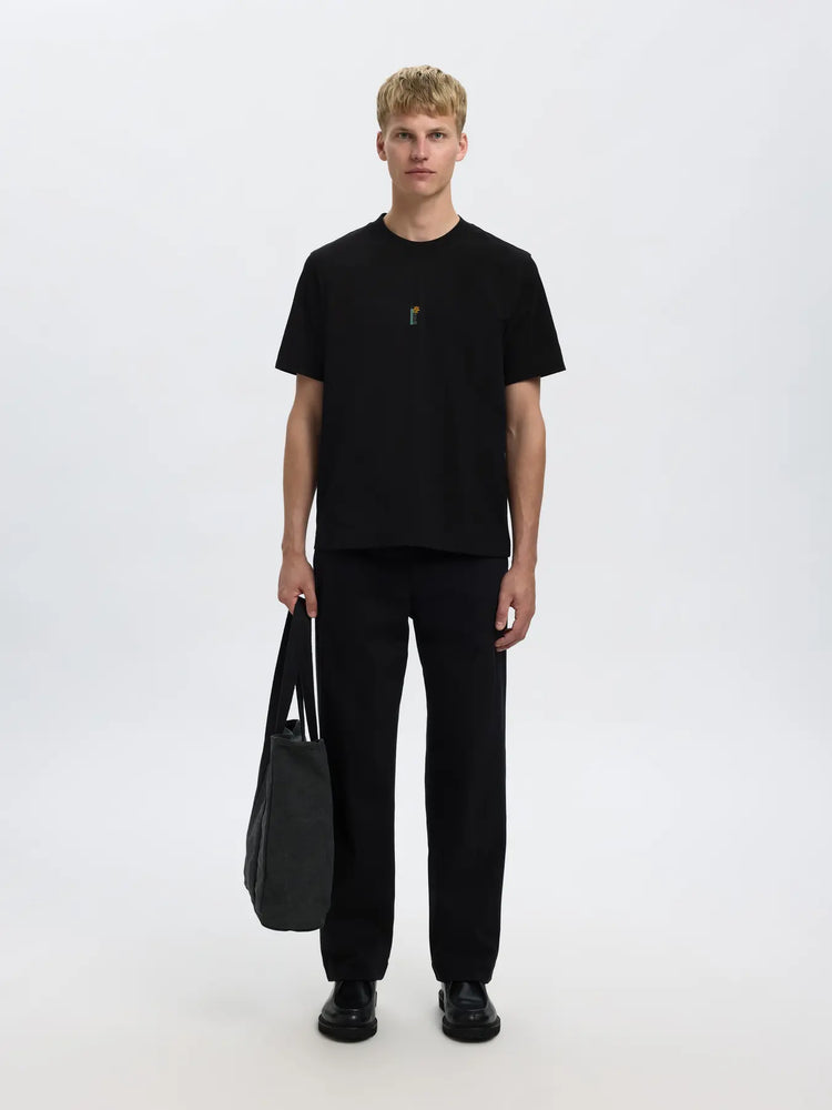 Selectedhomme slhpete license ss o-neck tee black computers