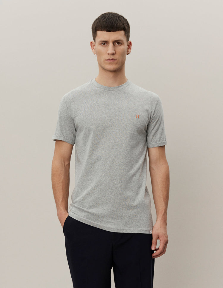 Les deux norregaard t-shirt grey melange
