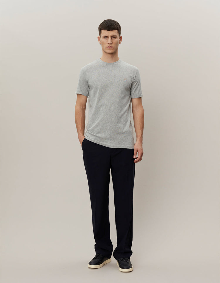 Les deux norregaard t-shirt grey melange