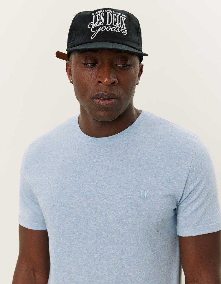 Les deux norregaard t-shirt tonal xenon blue melange