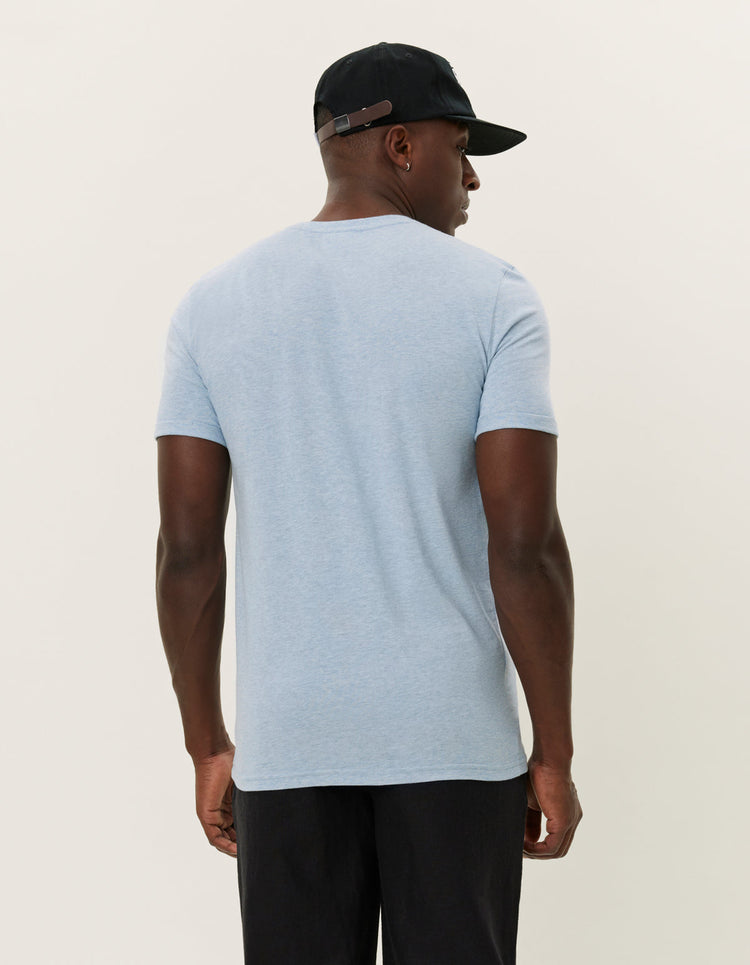 Les deux norregaard t-shirt tonal xenon blue melange