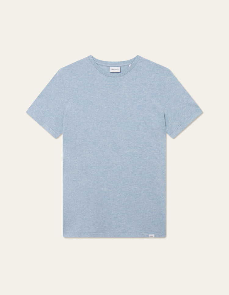 Les deux norregaard t-shirt tonal xenon blue melange