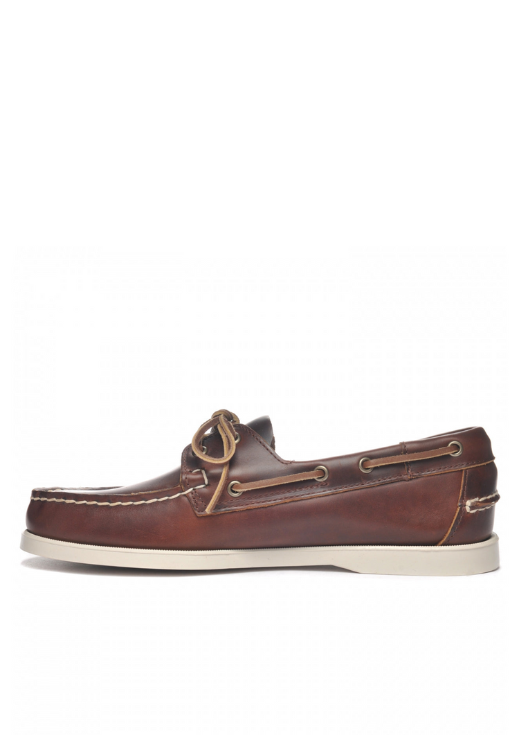 Sebago docksides portland waxed brown