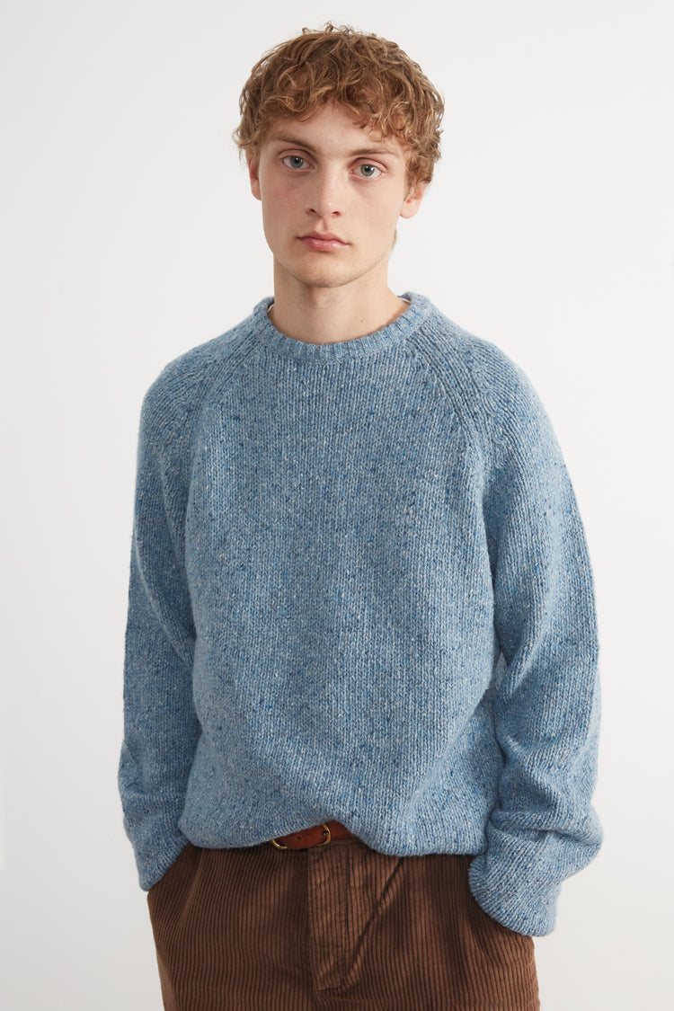 Edmmond paris sweater plain light blue